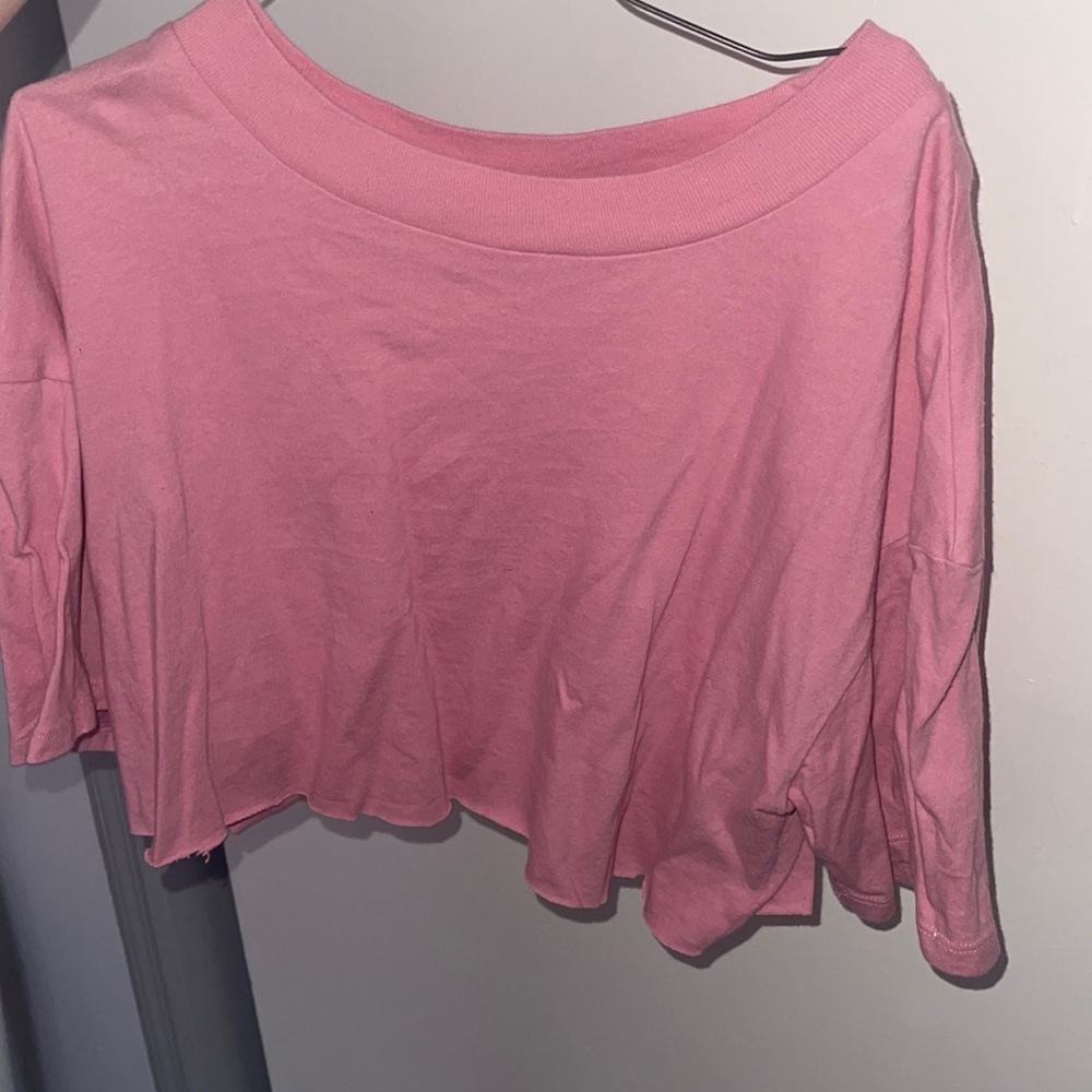target pink cropped tee